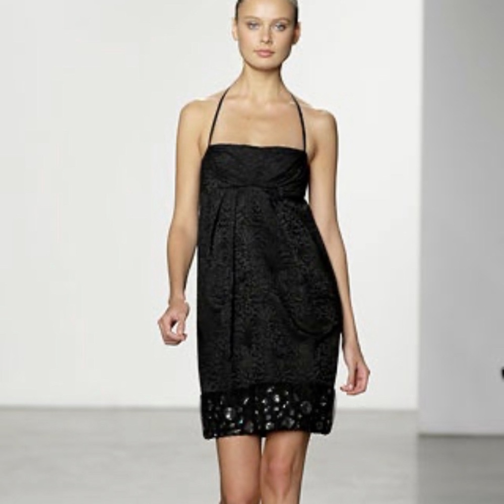 Doo.Ri Runway Textured Tulle Black Dress